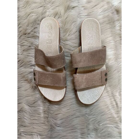 NWOT  Sorel Torpeda Slide Il leather sandals size 9 - Picture 1 of 7